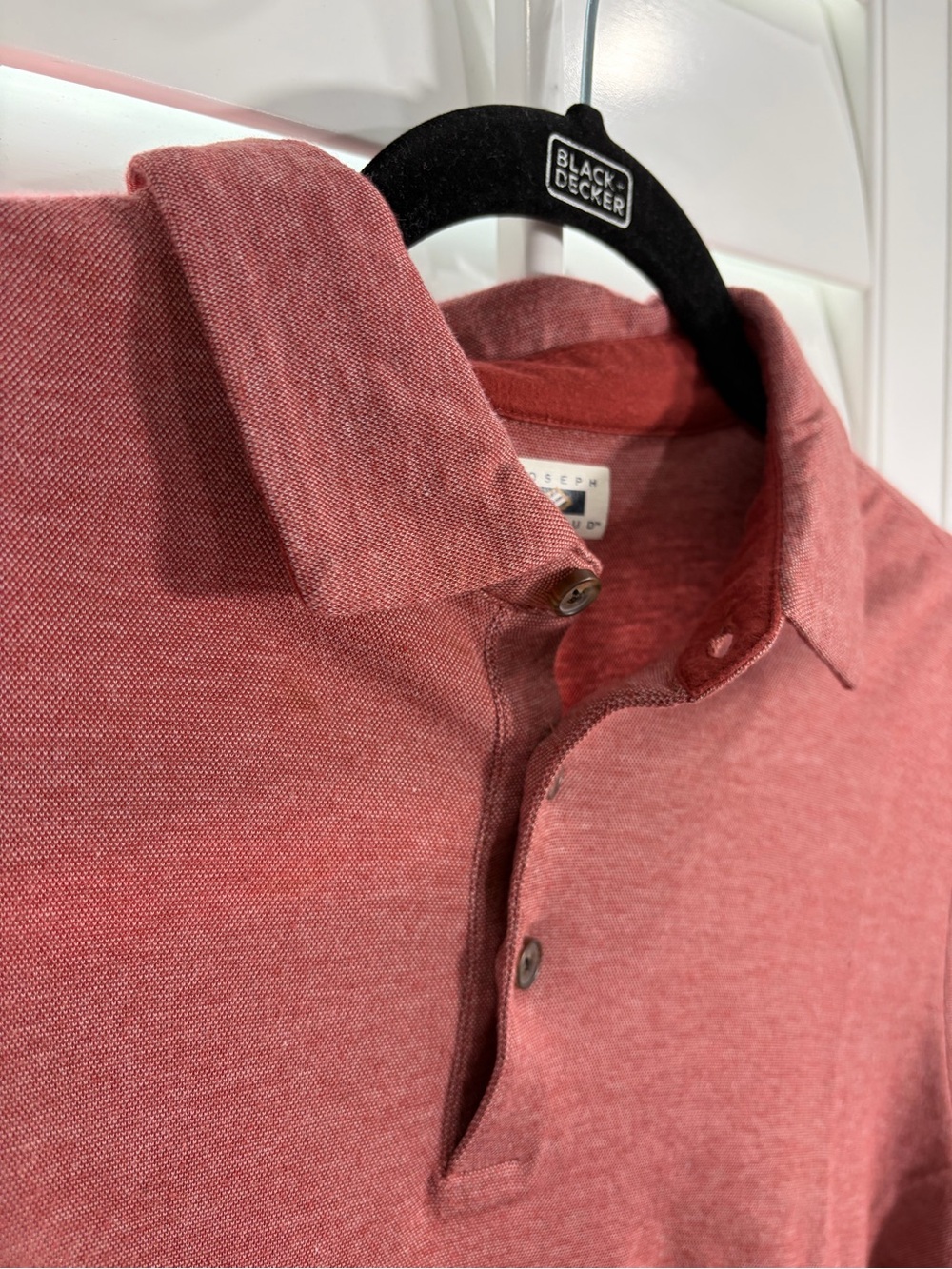 Joseph Abboud Heathered Brick Red Polo (M) - Picture 3 of 5